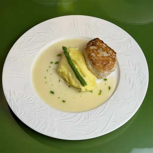 Куриная котлета с лесными грибами и картофельным пюре